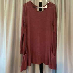 24/7 Solid Pocket Tunic Tee